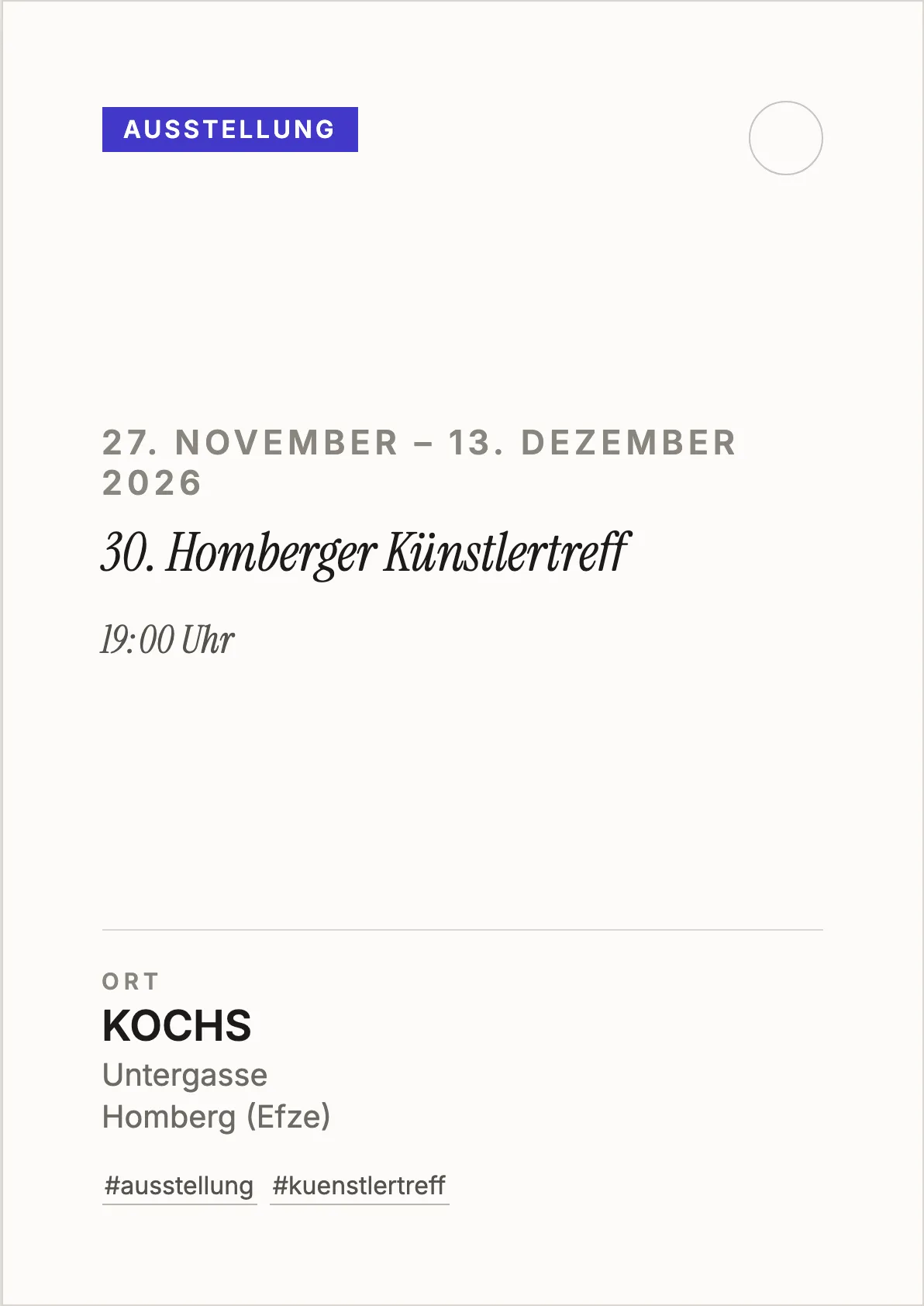 Veranstaltungsflyer