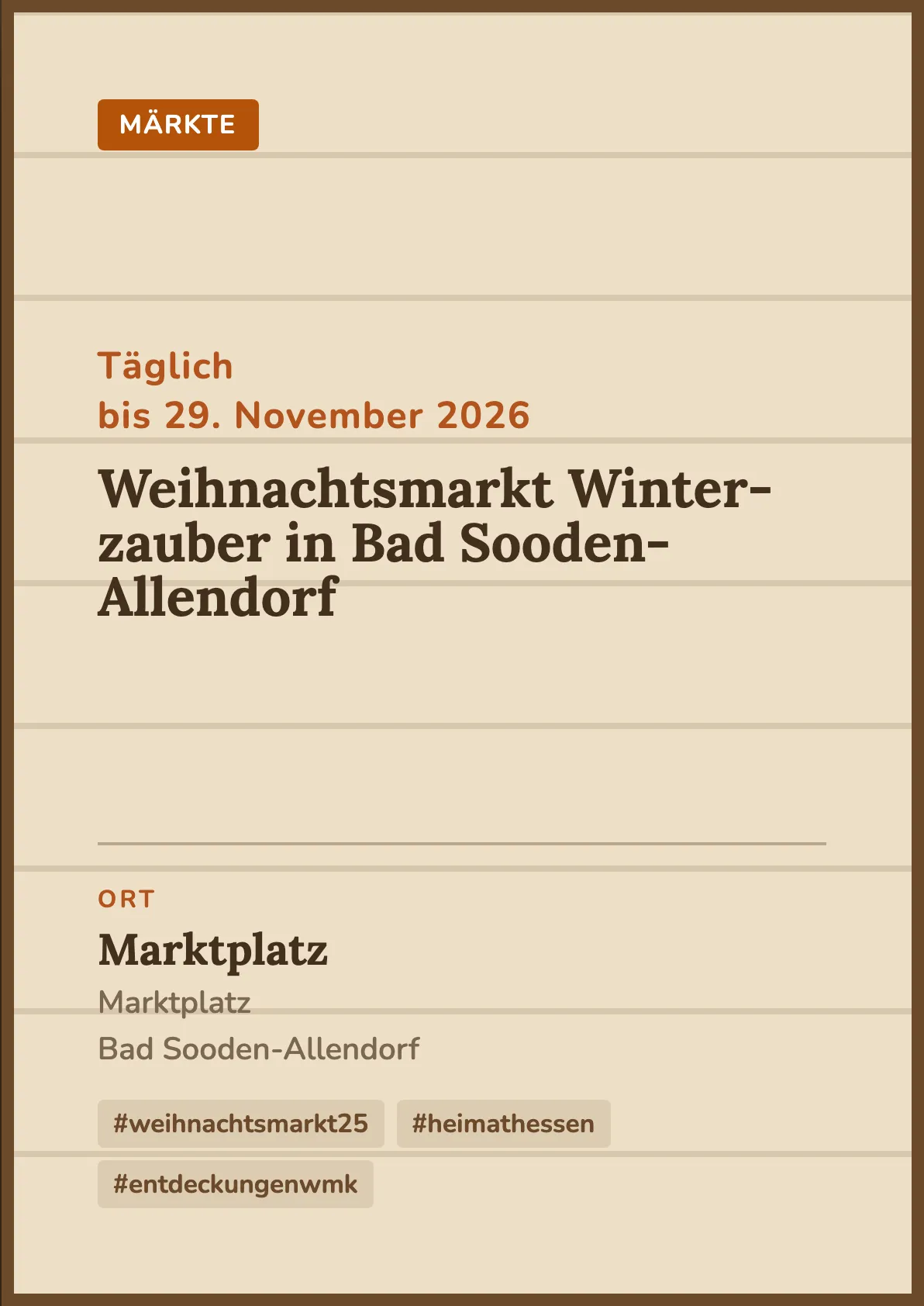 Veranstaltungsflyer
