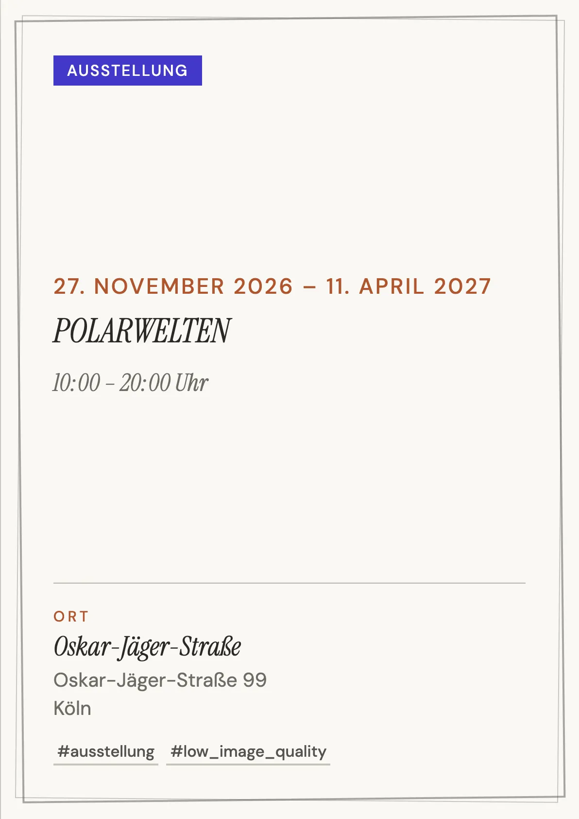 Veranstaltungsflyer