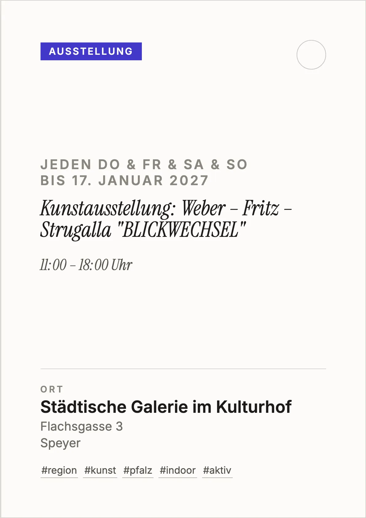 Veranstaltungsflyer
