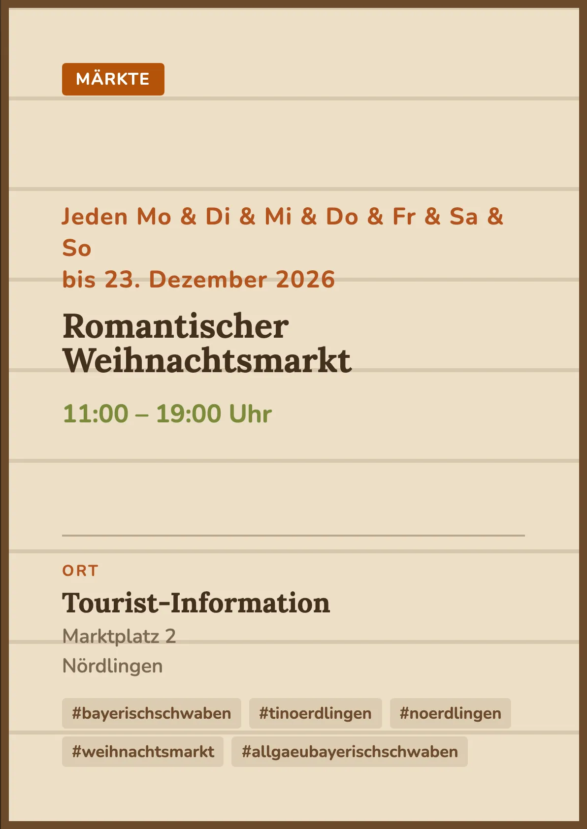 Veranstaltungsflyer