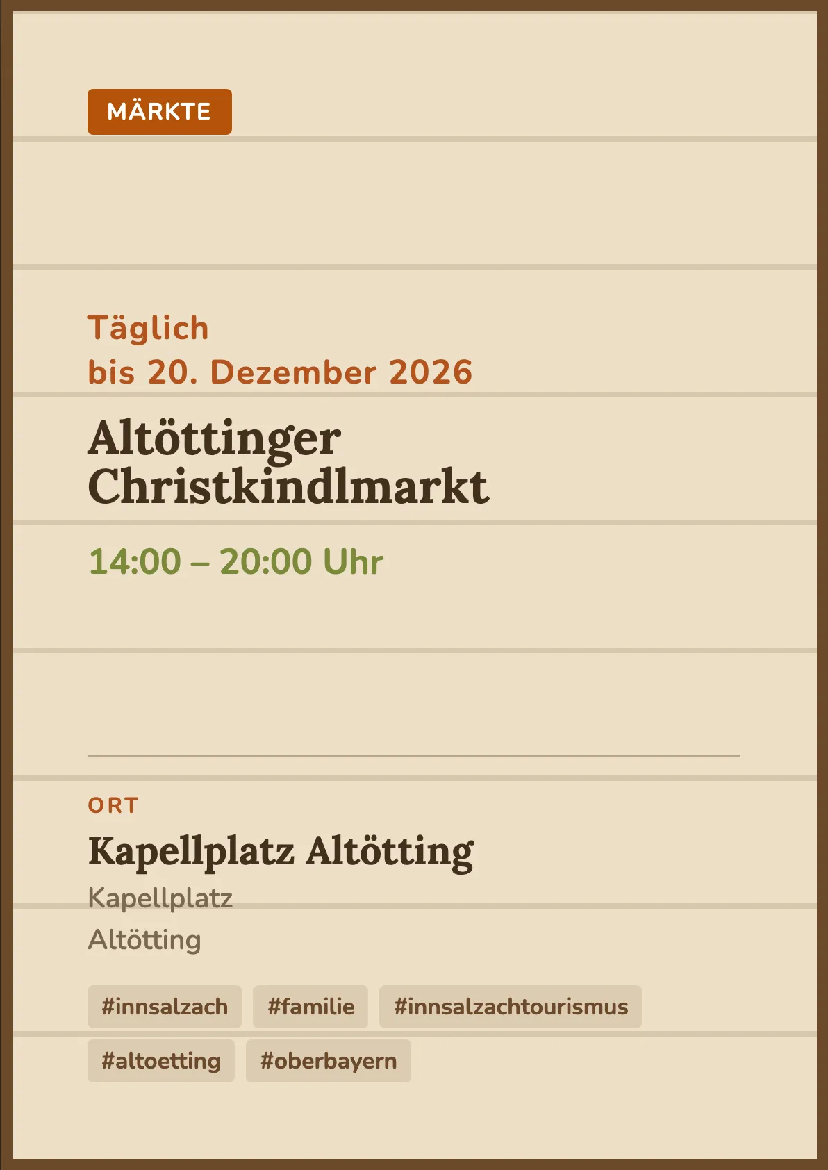 Veranstaltungsflyer