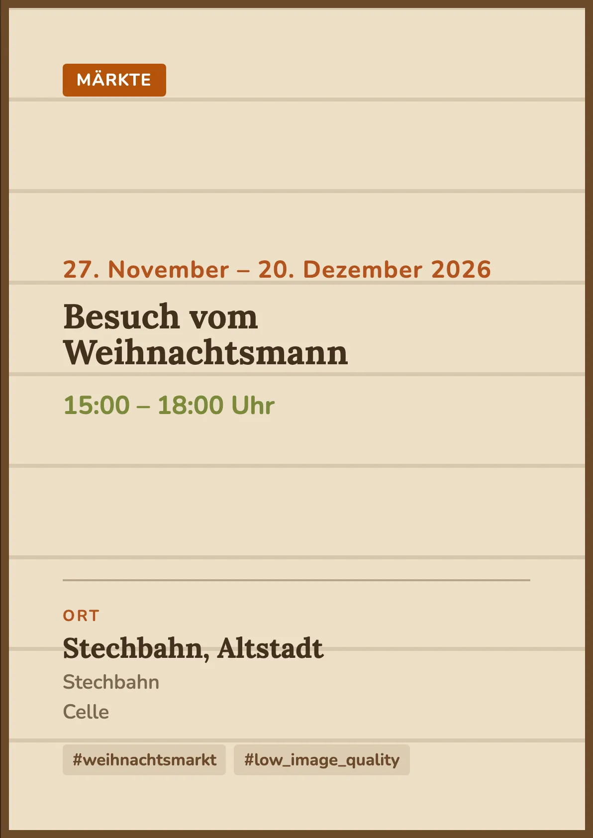 Veranstaltungsflyer