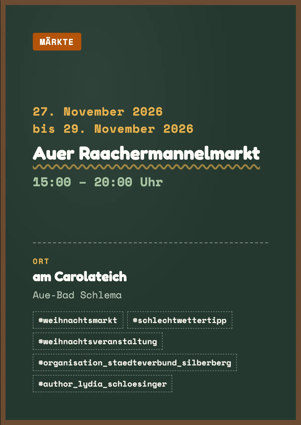Veranstaltungsflyer