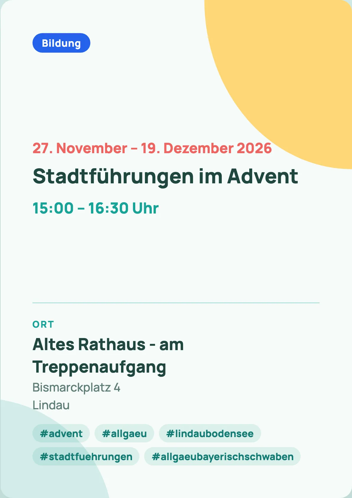 Veranstaltungsflyer