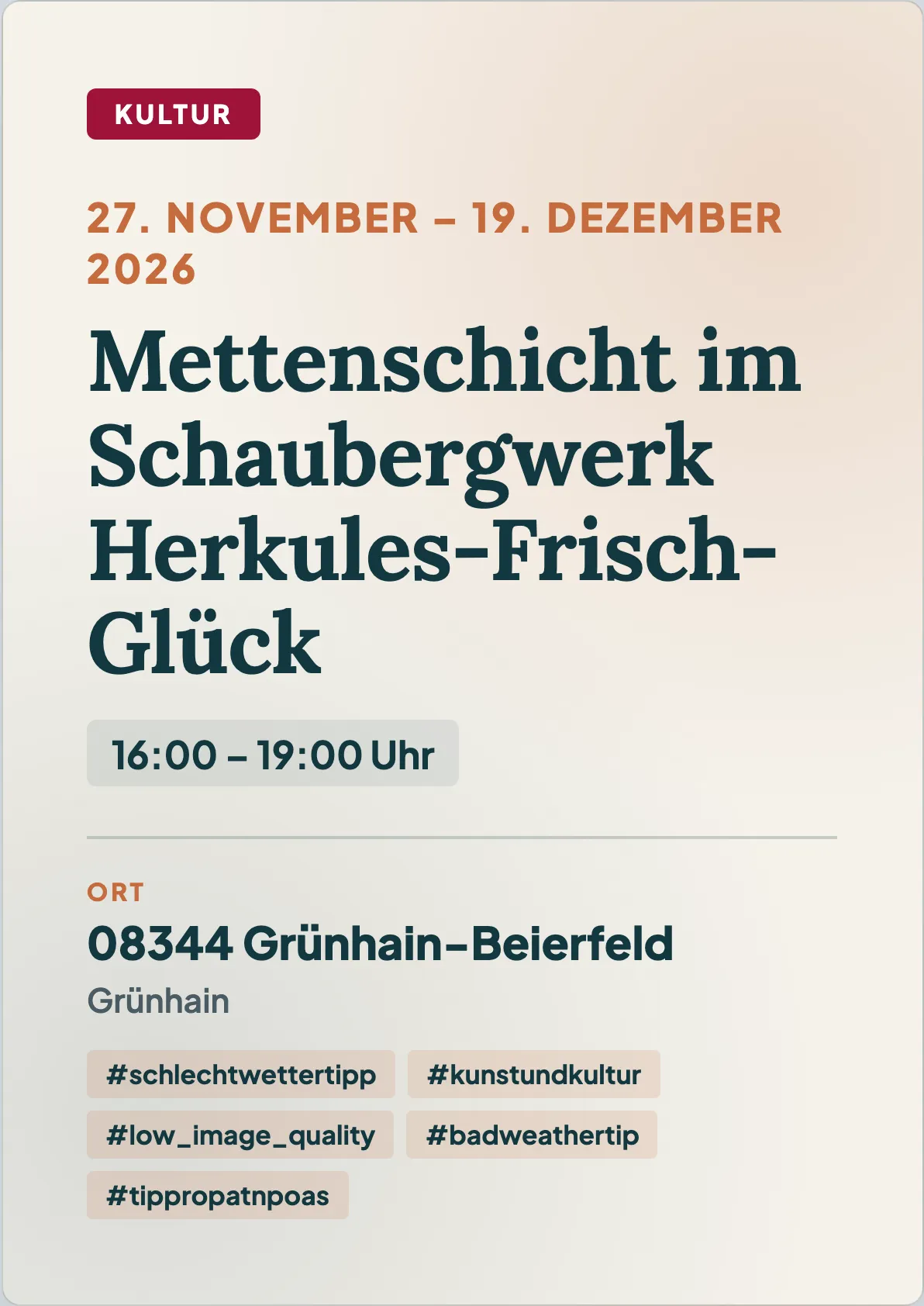 Veranstaltungsflyer