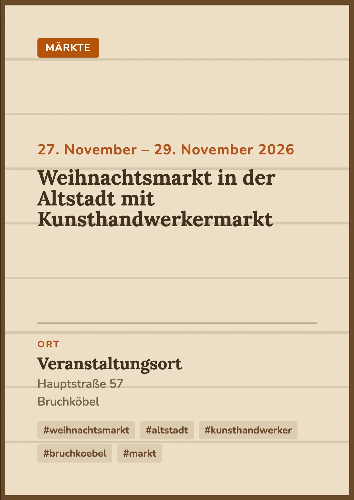 Veranstaltungsflyer
