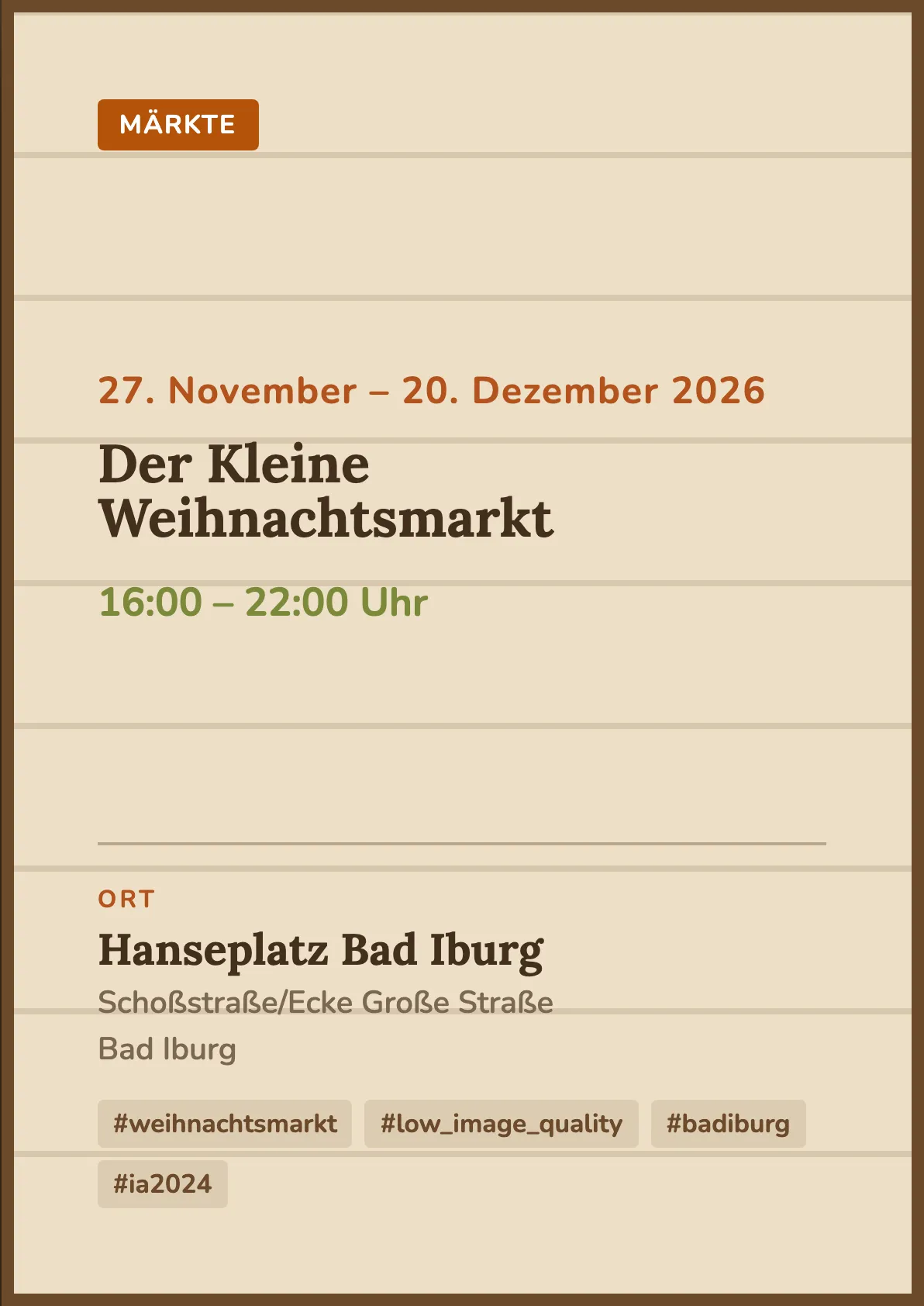 Veranstaltungsflyer