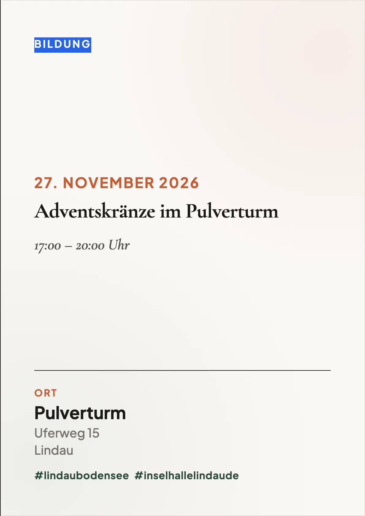 Veranstaltungsflyer