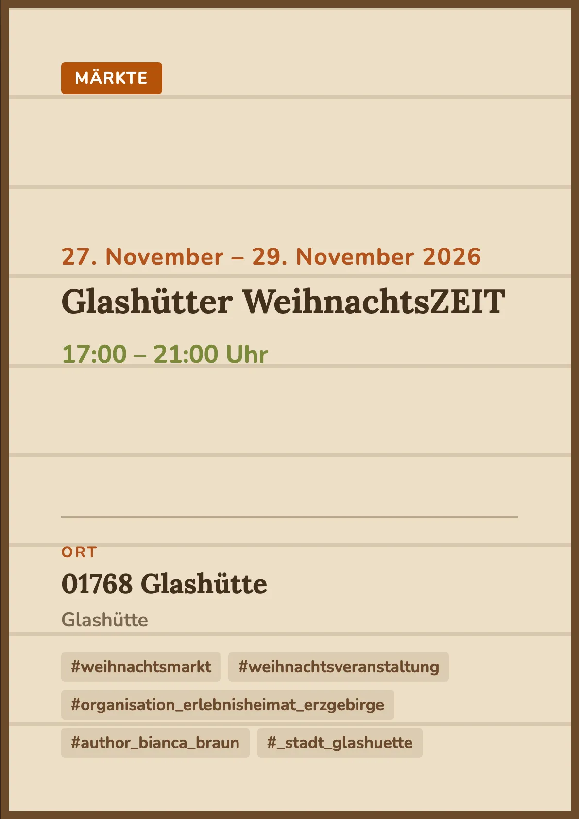 Veranstaltungsflyer