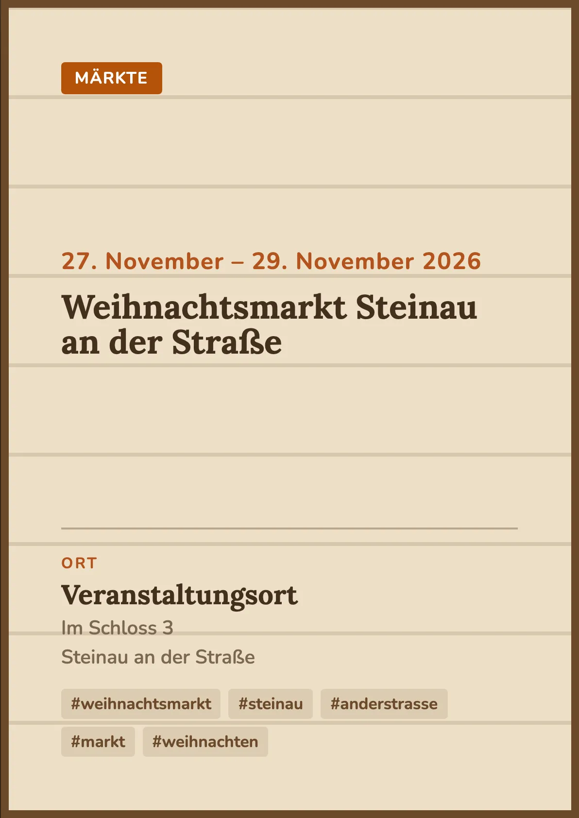 Veranstaltungsflyer