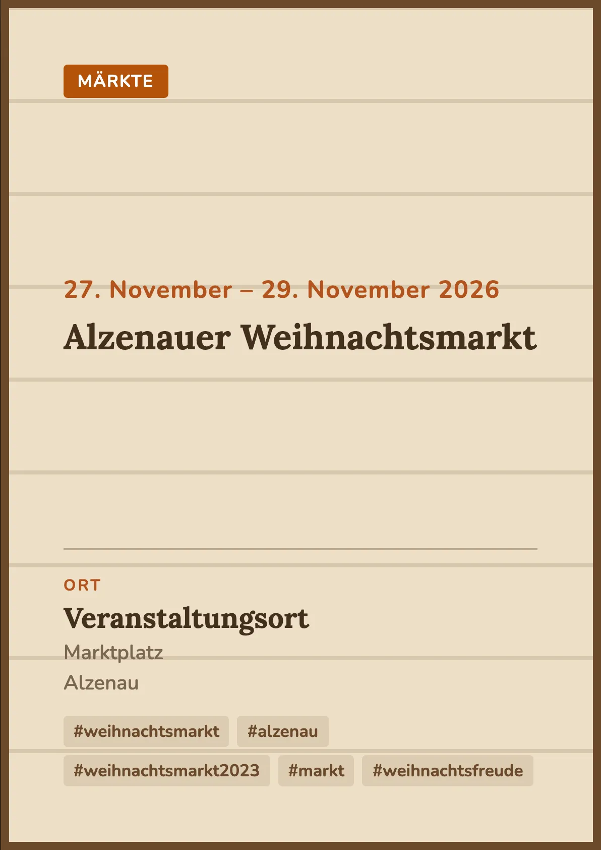 Veranstaltungsflyer