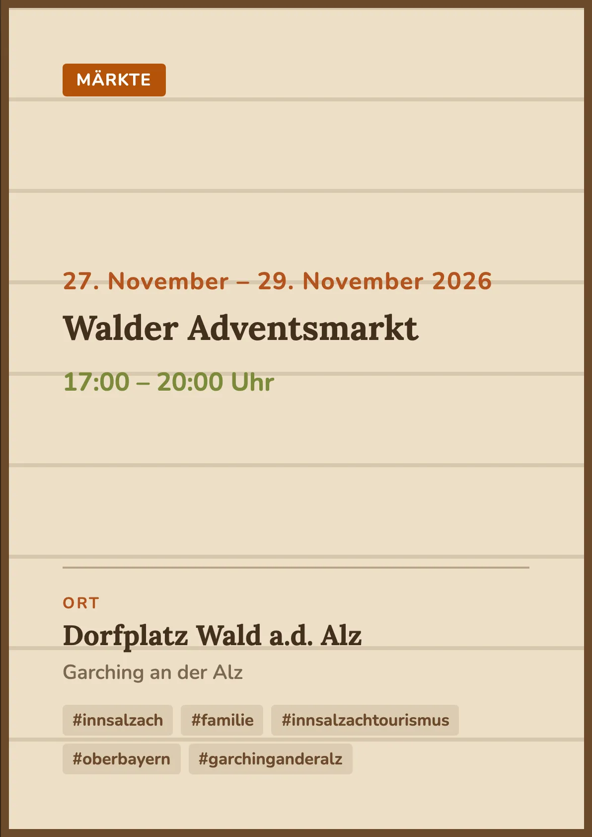 Veranstaltungsflyer