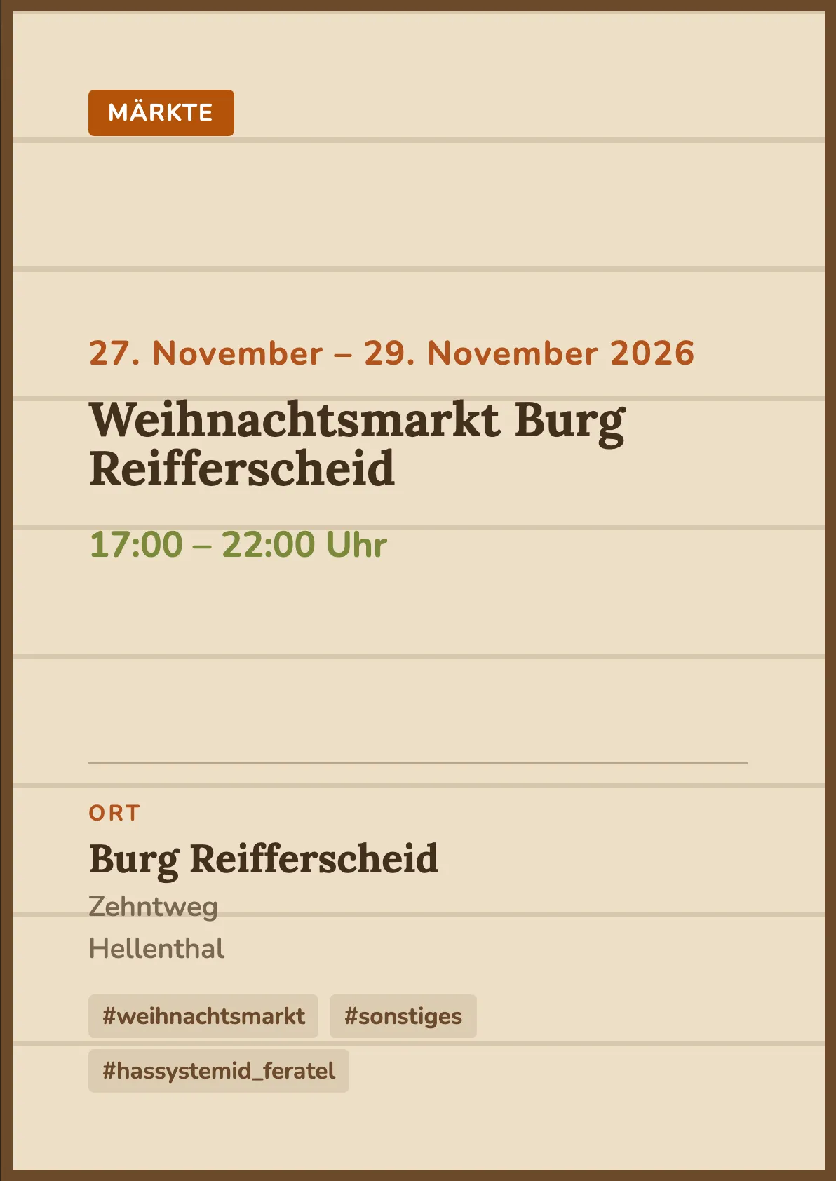 Veranstaltungsflyer