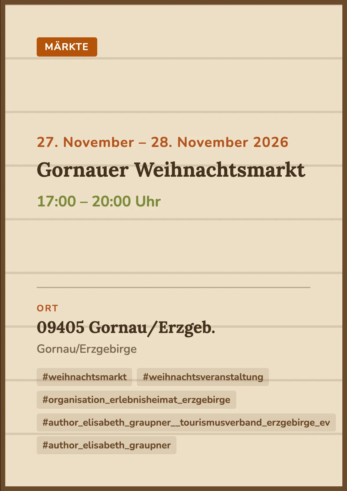 Veranstaltungsflyer