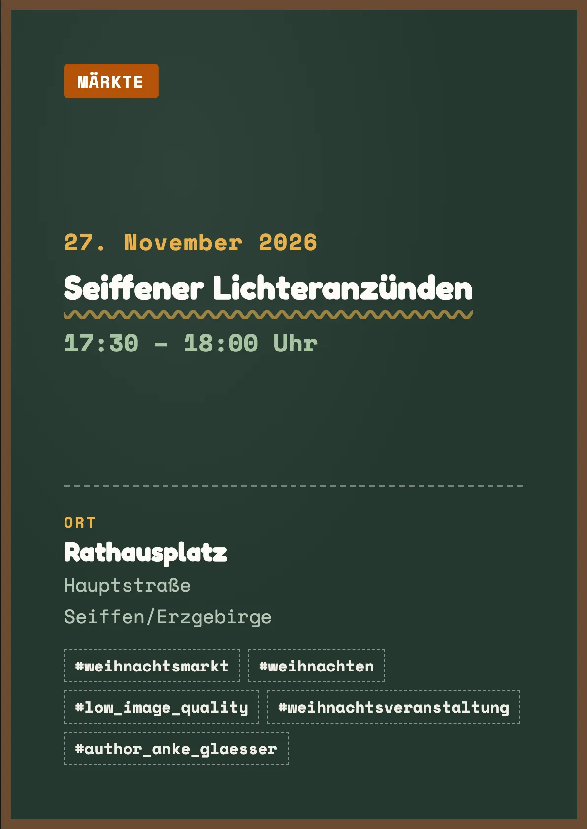 Veranstaltungsflyer