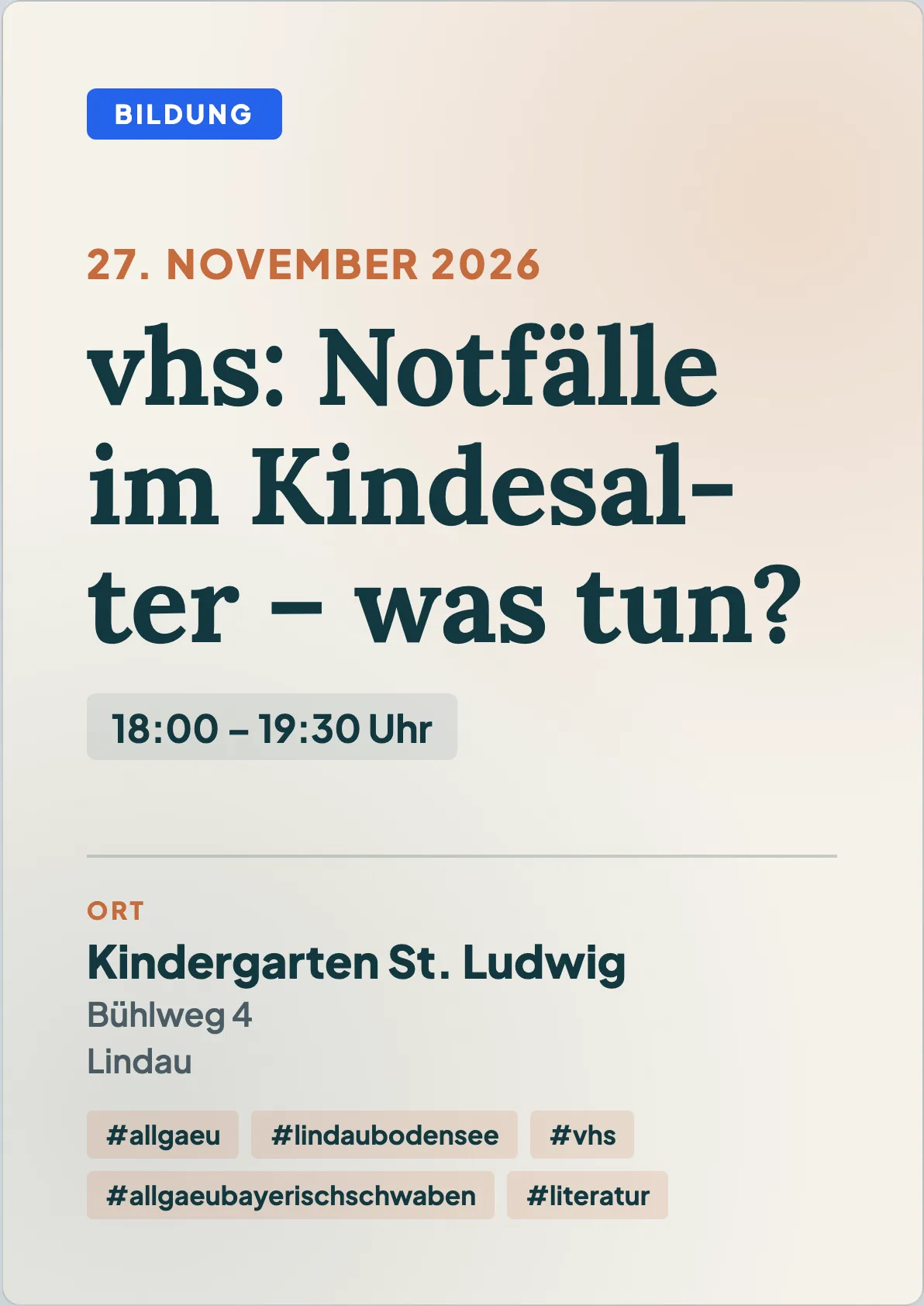Veranstaltungsflyer