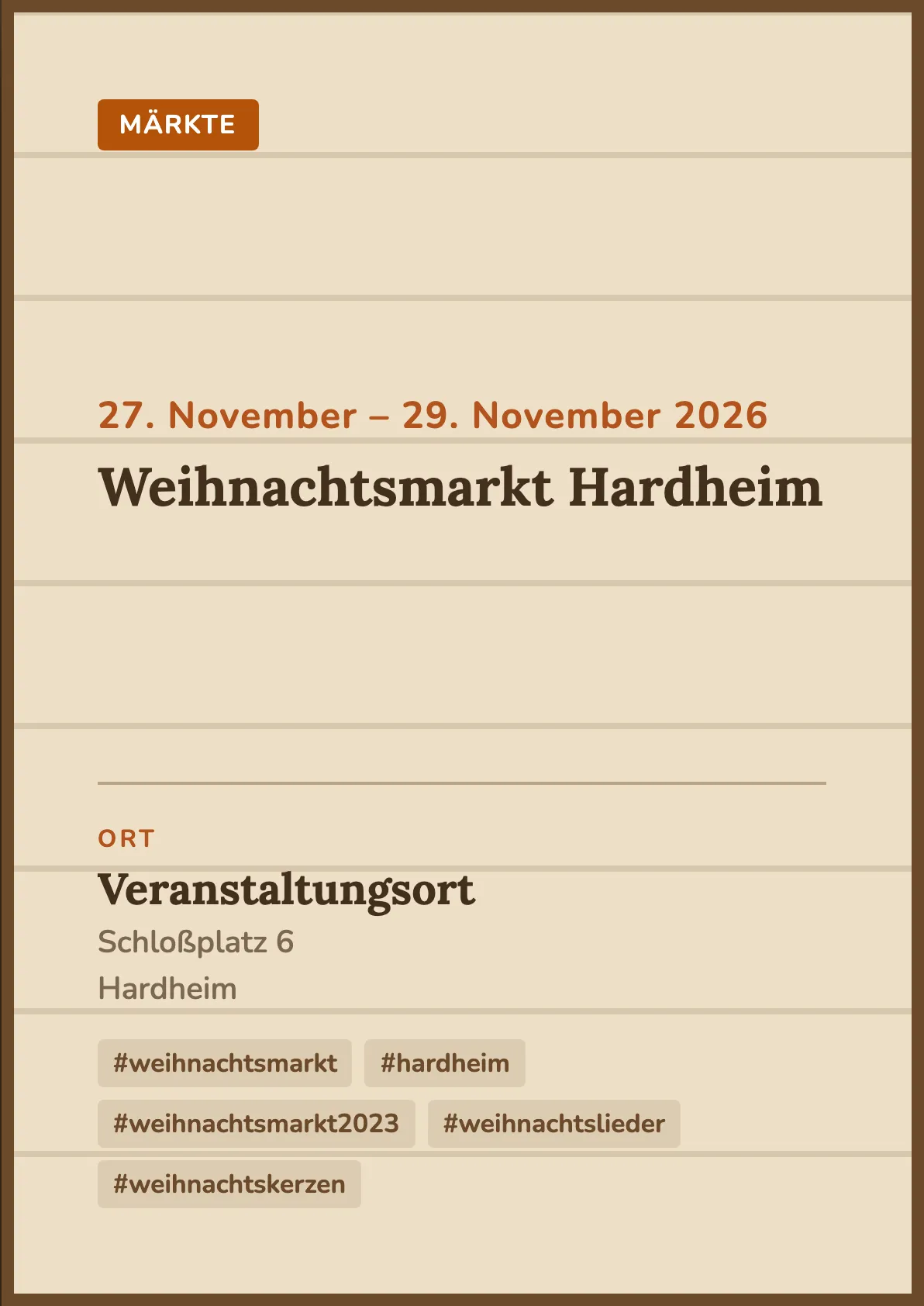 Veranstaltungsflyer