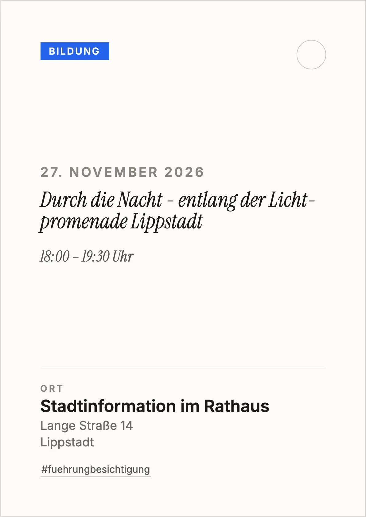Veranstaltungsflyer
