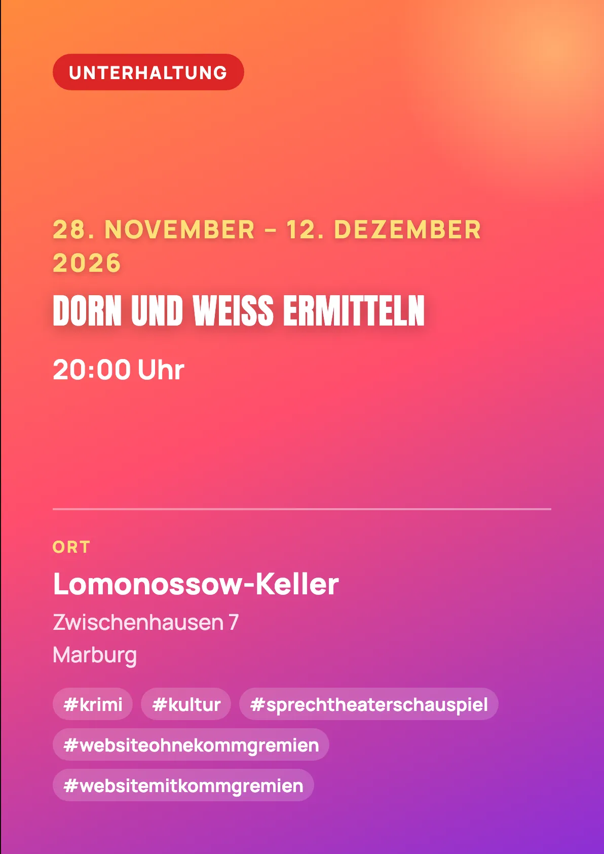 Veranstaltungsflyer