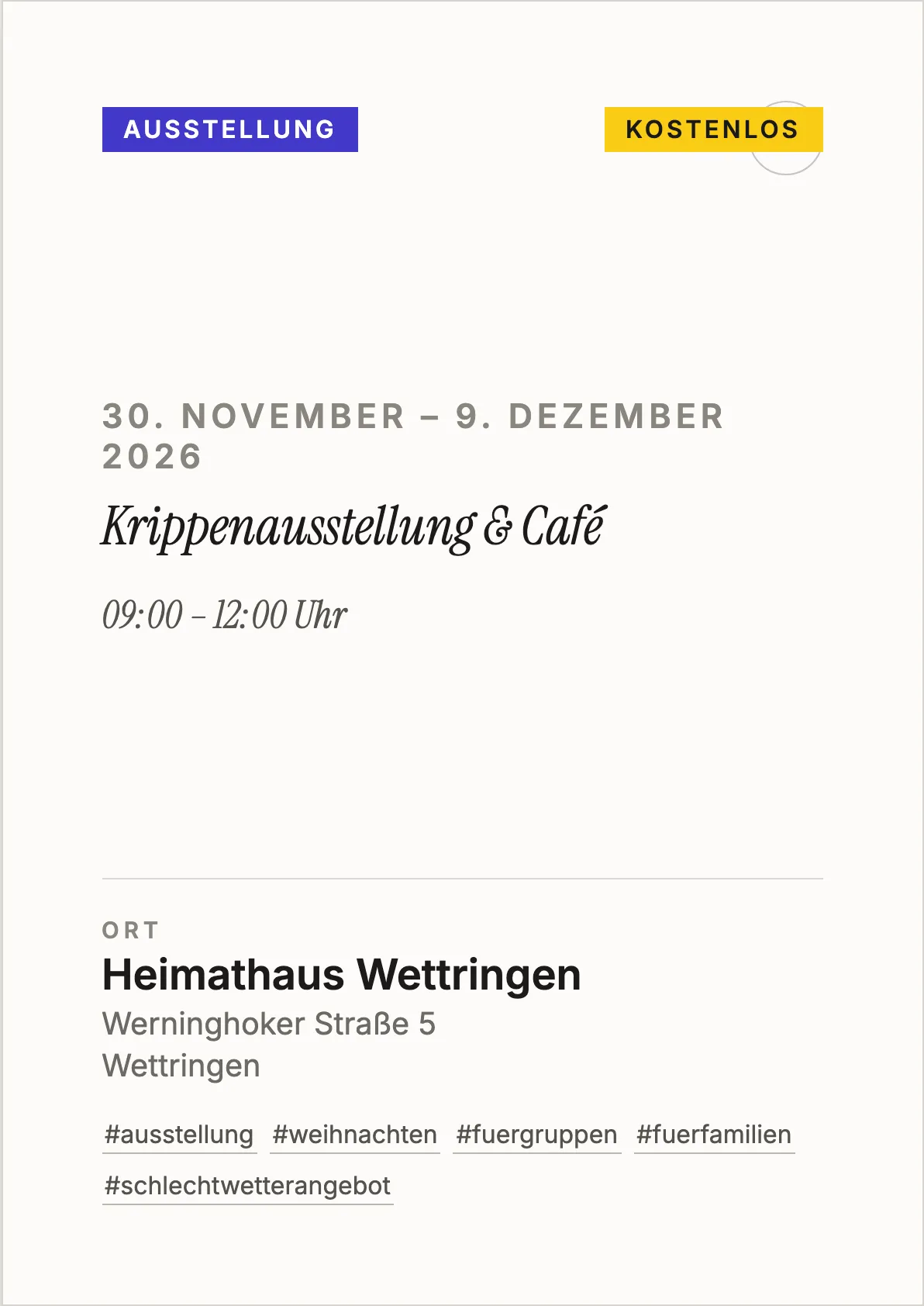 Veranstaltungsflyer
