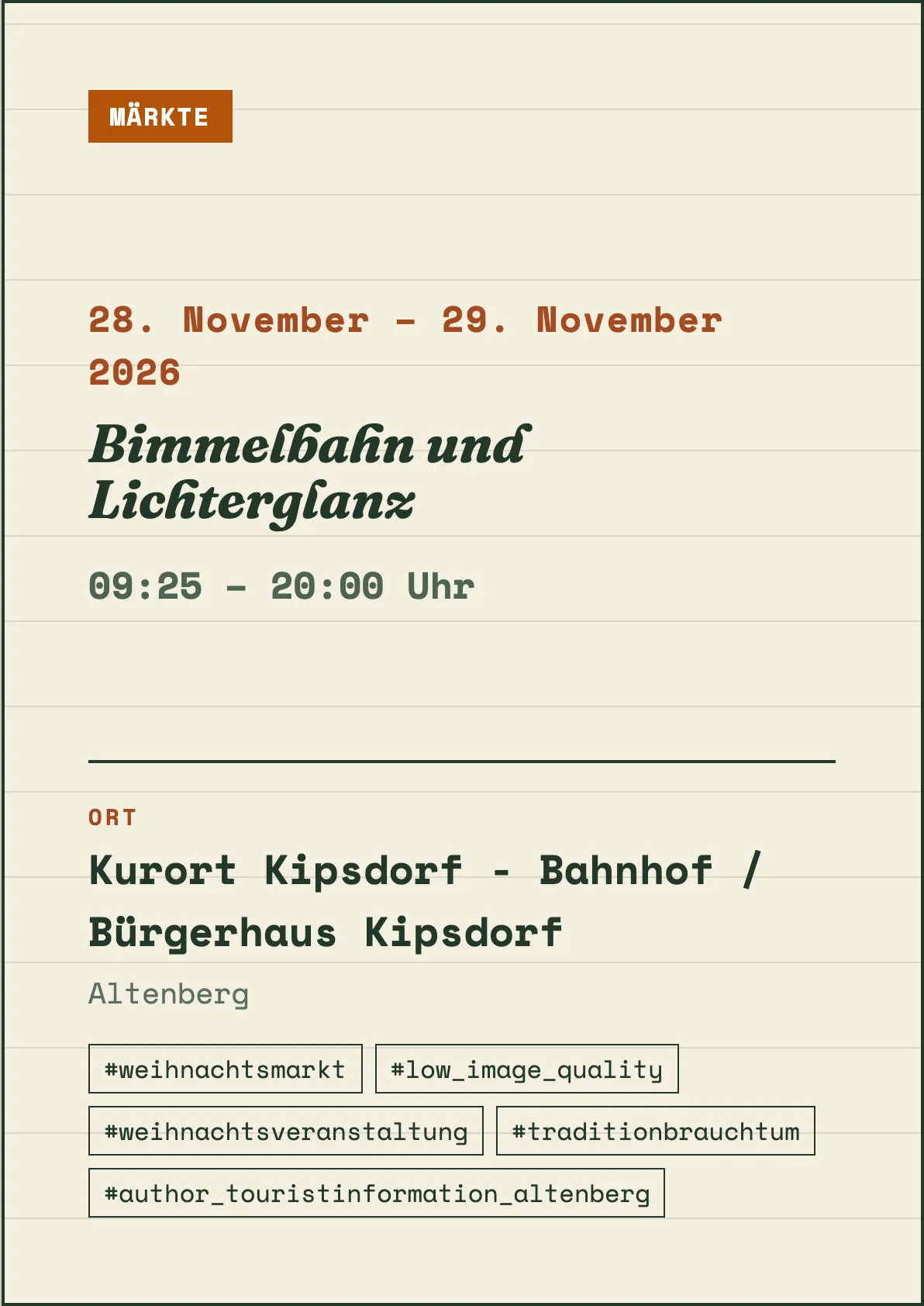 Veranstaltungsflyer