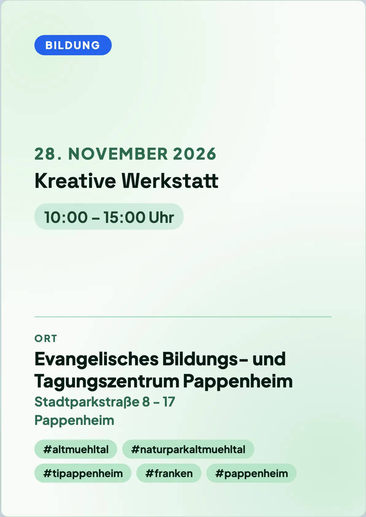 Veranstaltungsflyer