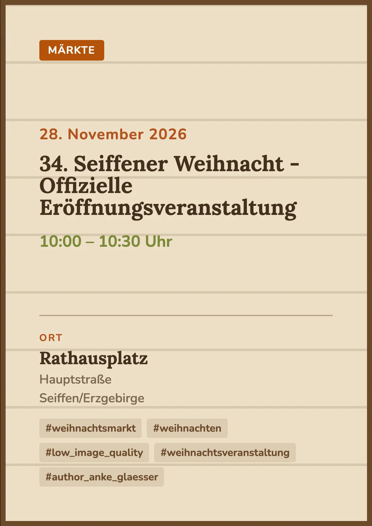 Veranstaltungsflyer