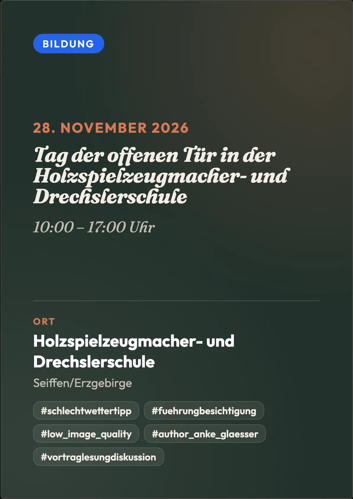 Veranstaltungsflyer