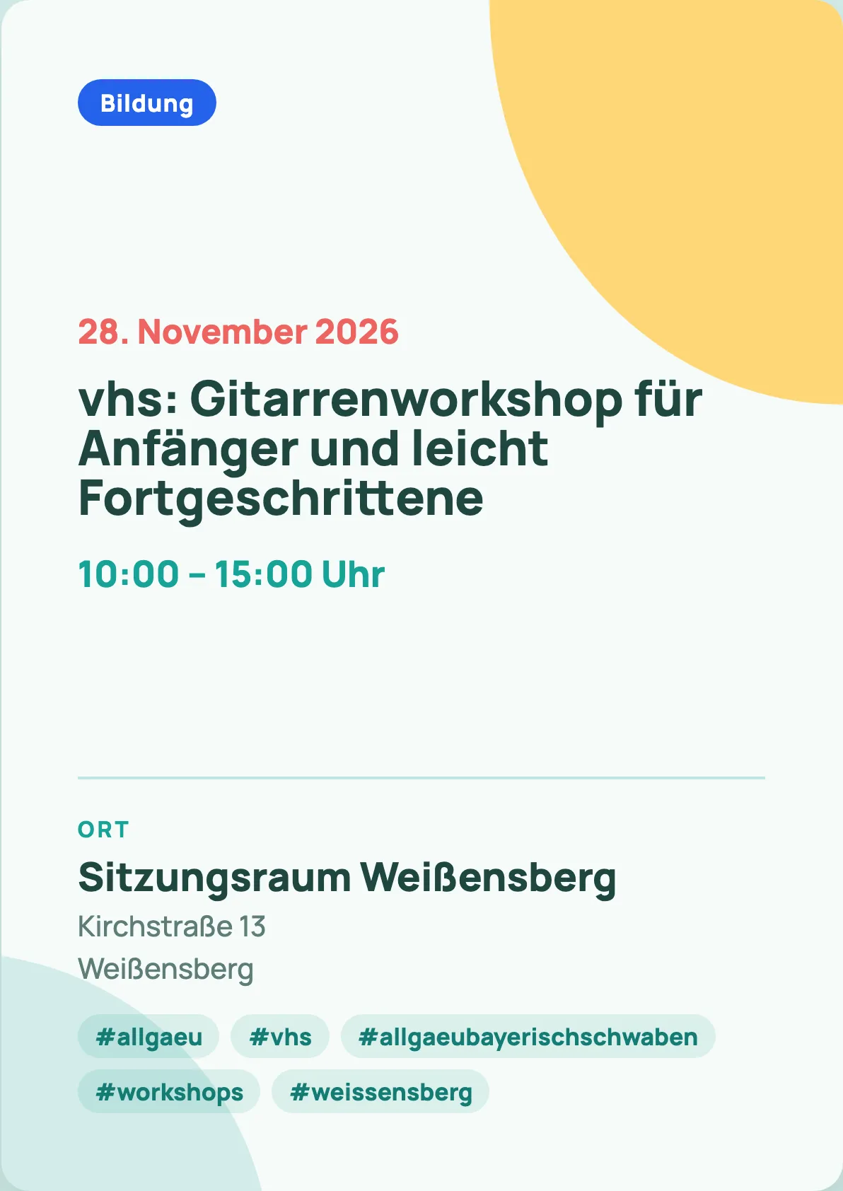 Veranstaltungsflyer