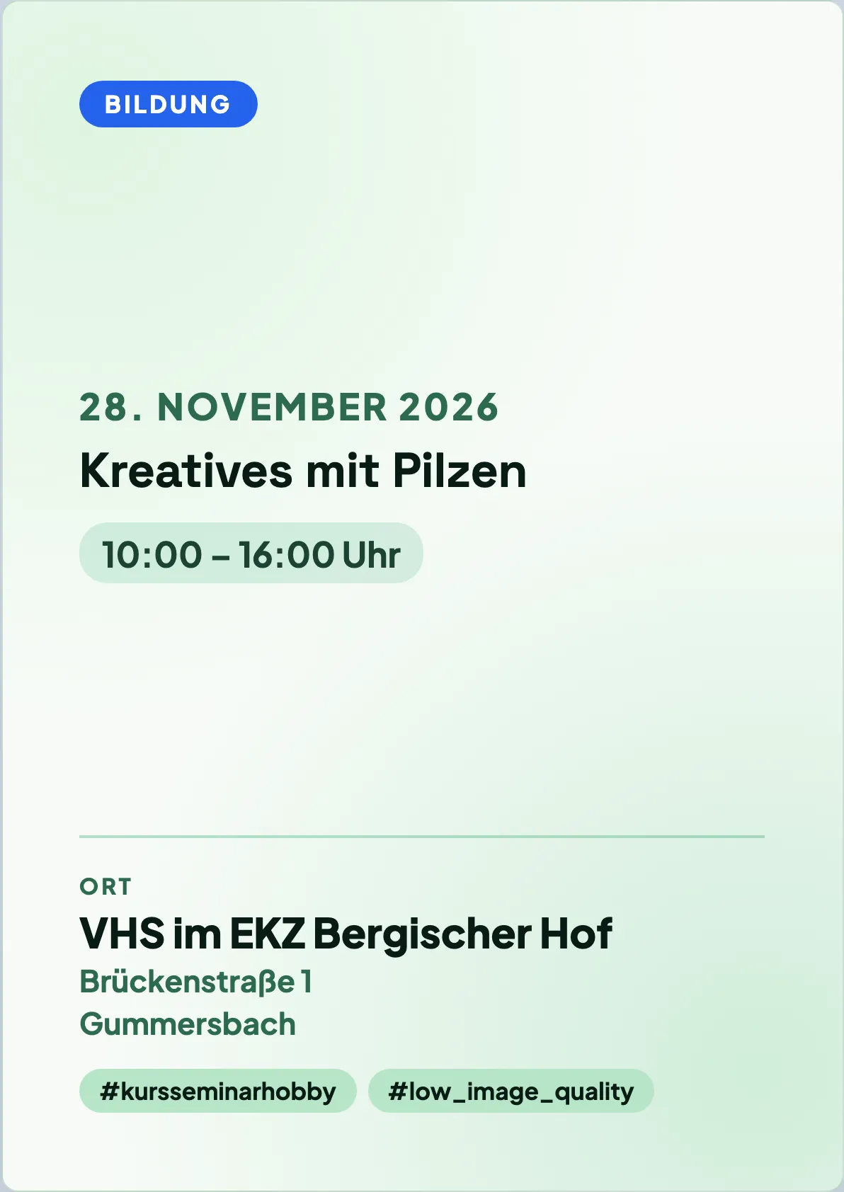 Veranstaltungsflyer