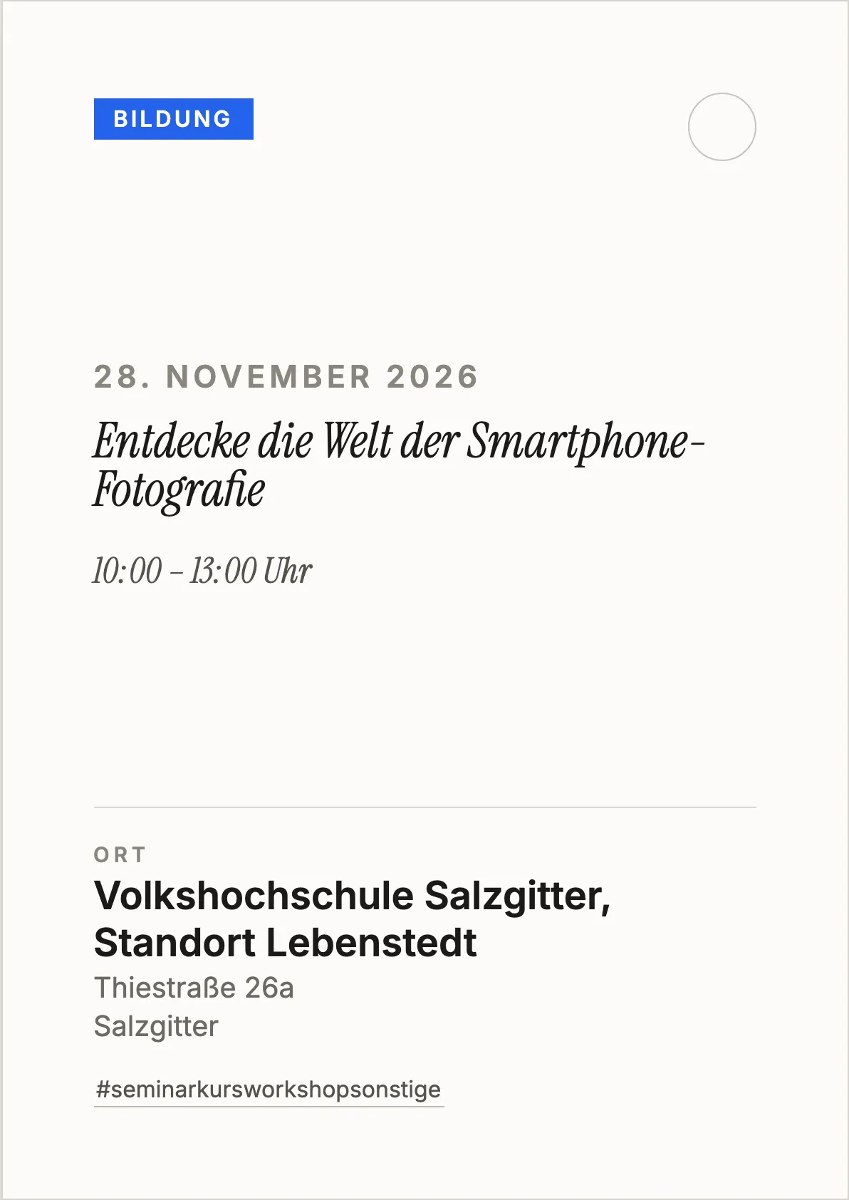 Veranstaltungsflyer