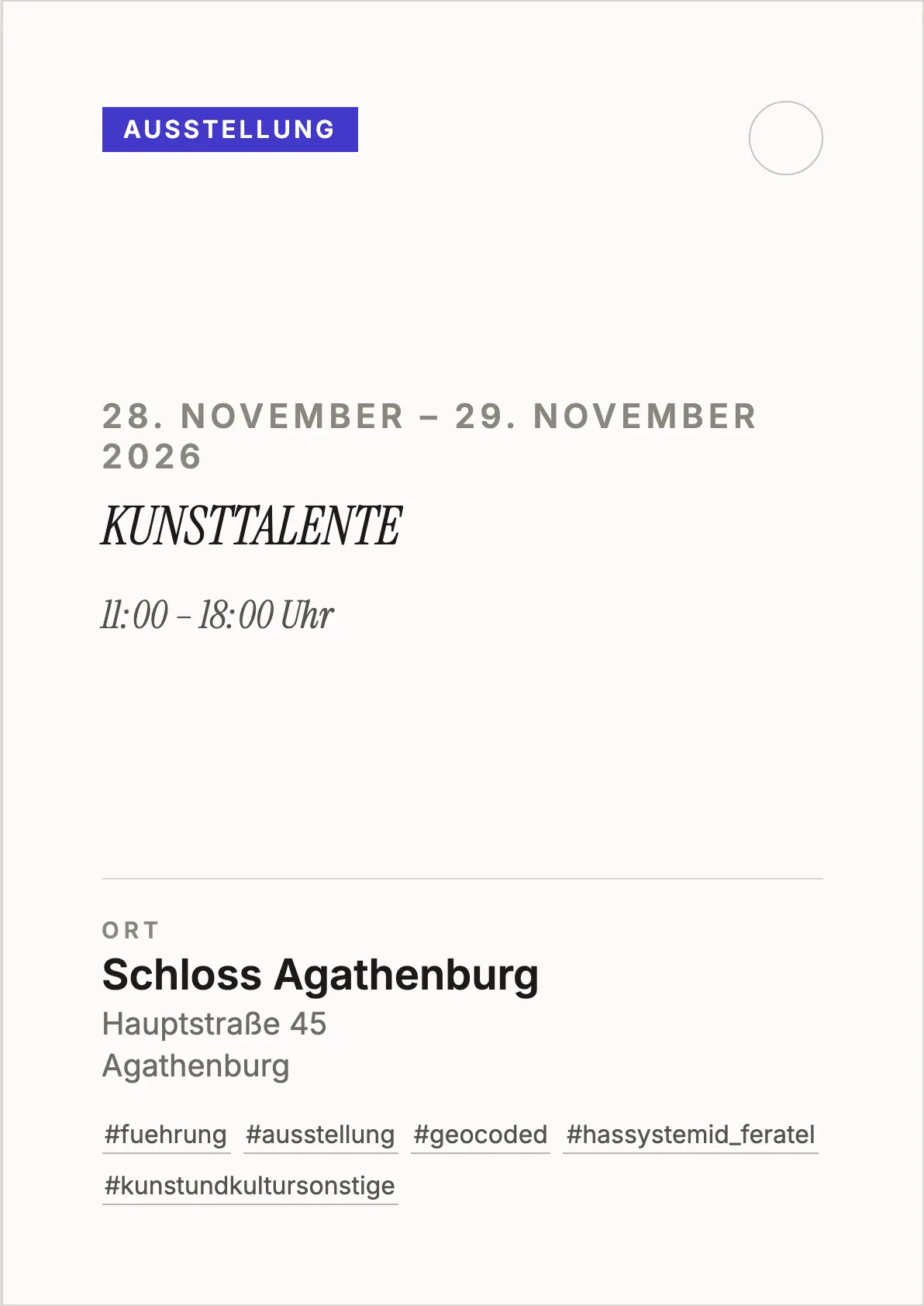 Veranstaltungsflyer