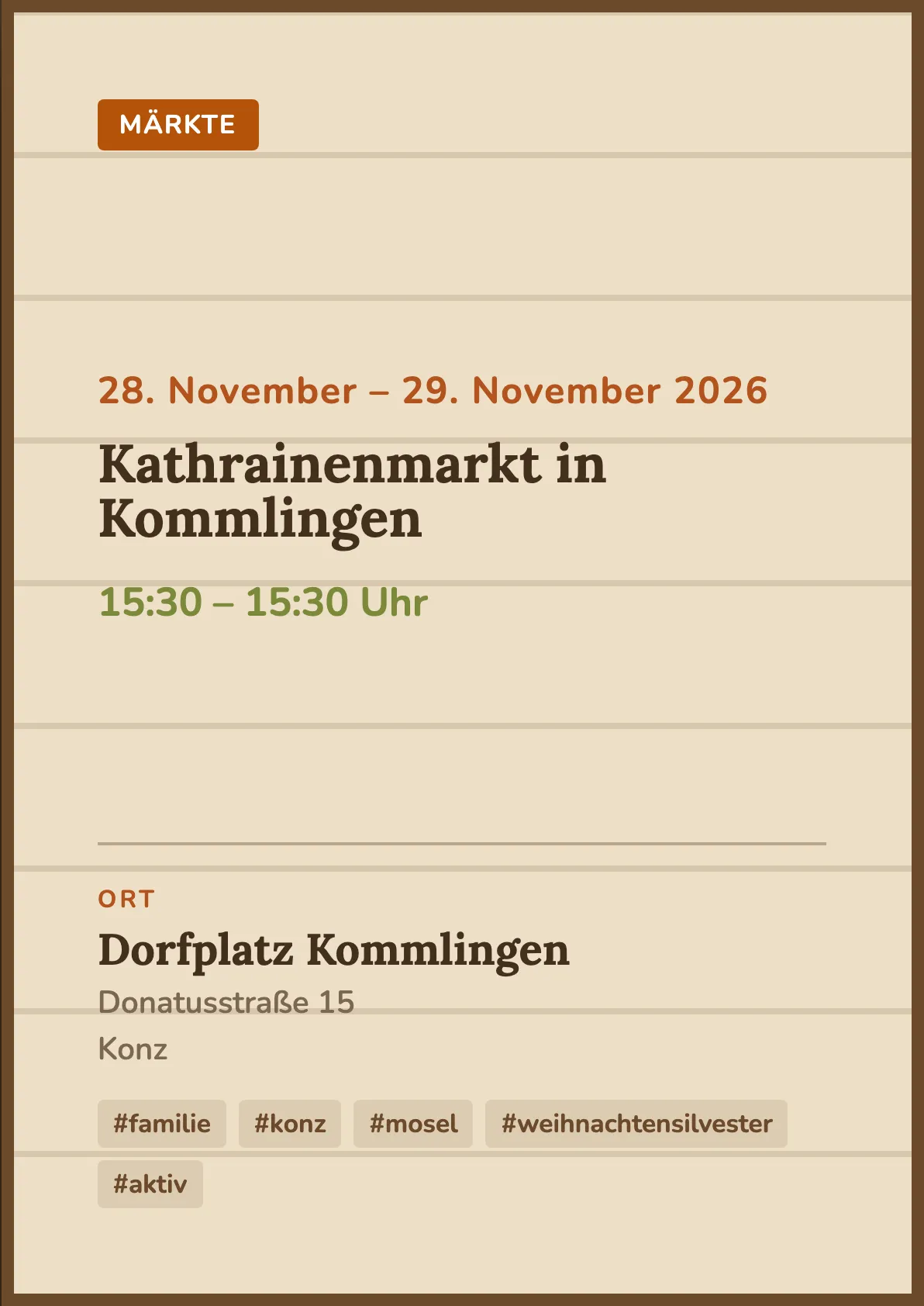 Veranstaltungsflyer