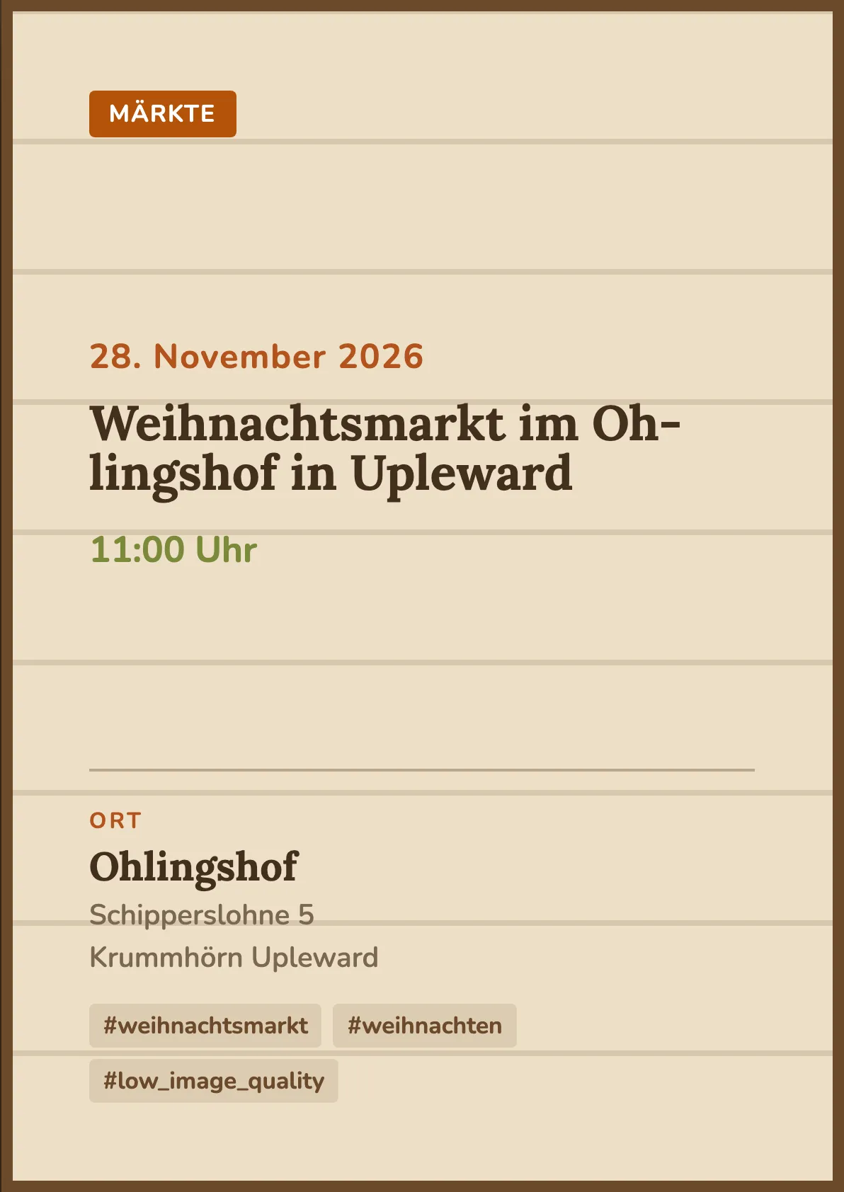 Veranstaltungsflyer