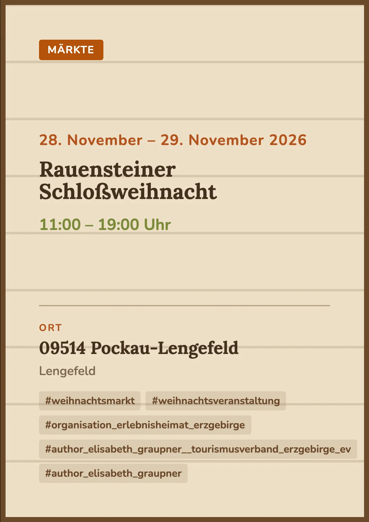 Veranstaltungsflyer