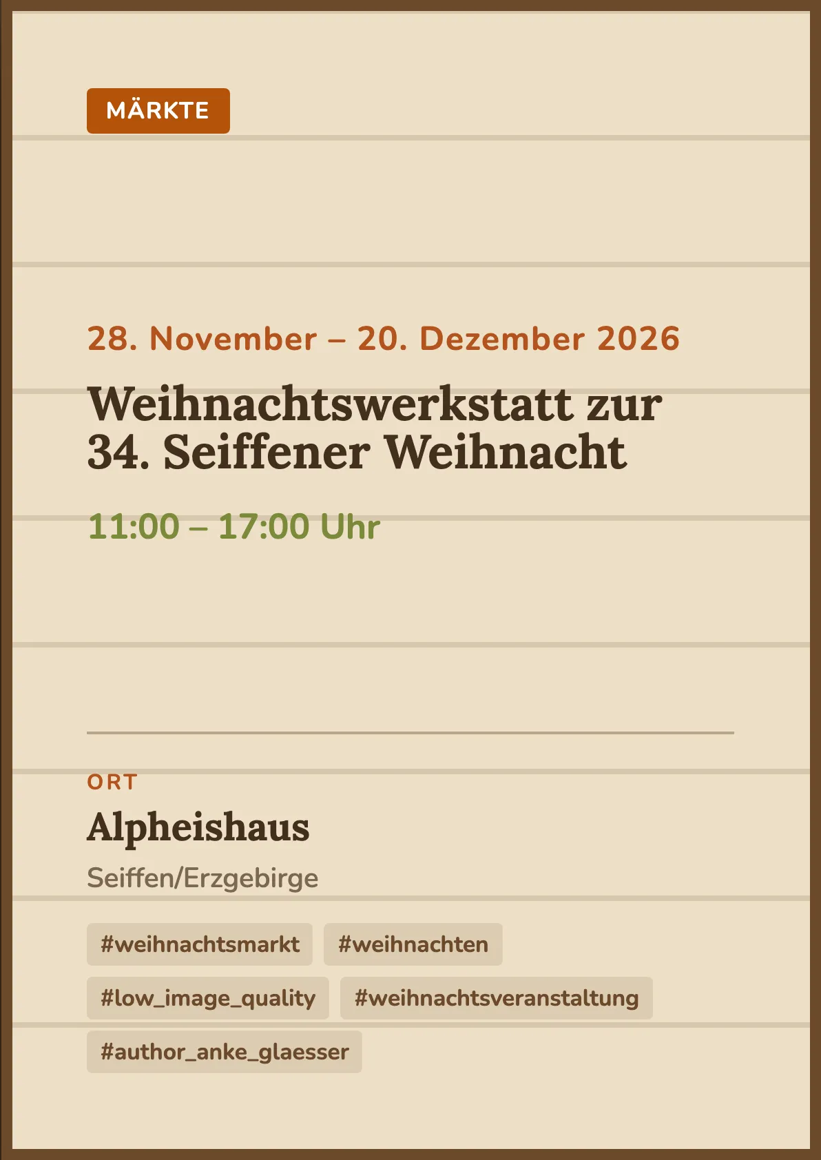 Veranstaltungsflyer