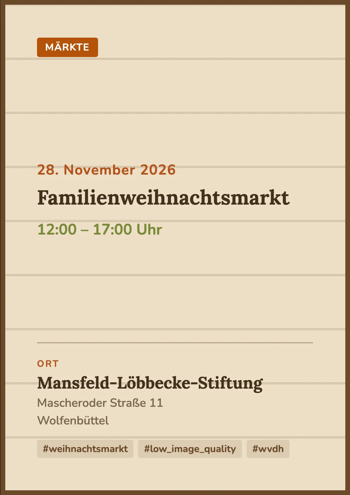 Veranstaltungsflyer