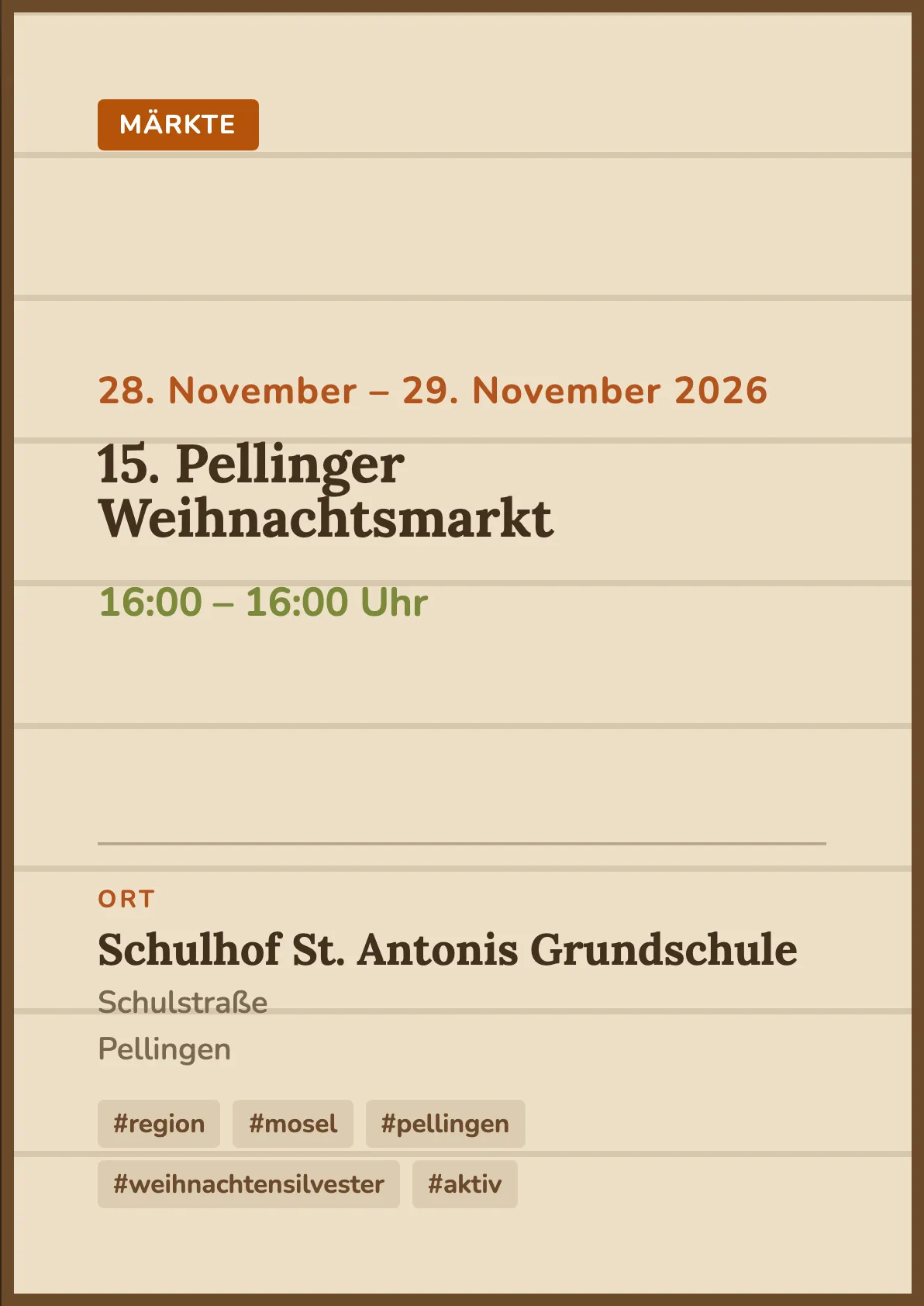 Veranstaltungsflyer