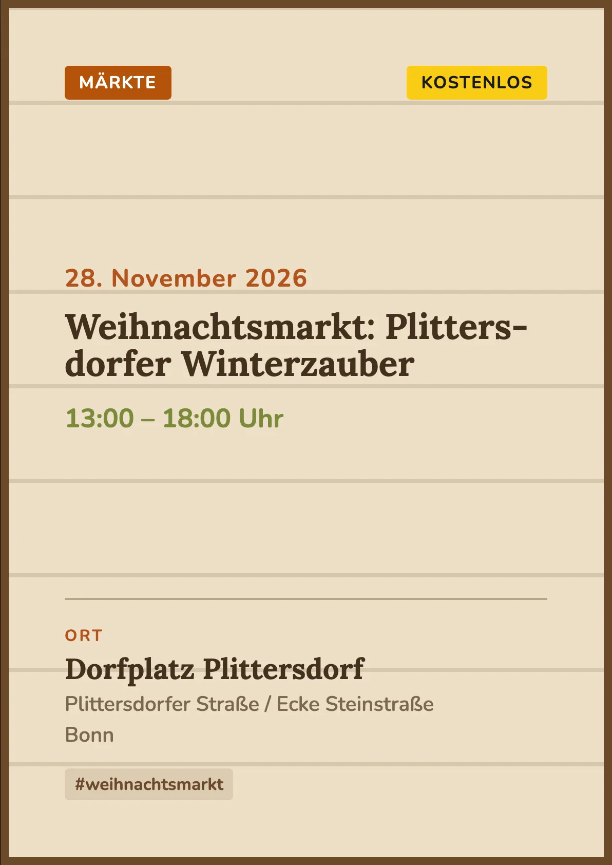 Veranstaltungsflyer