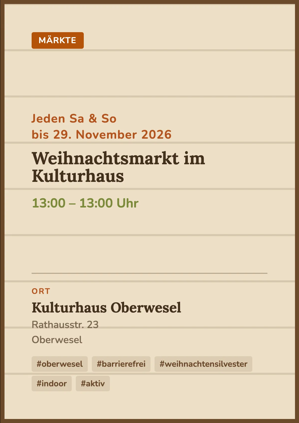 Veranstaltungsflyer