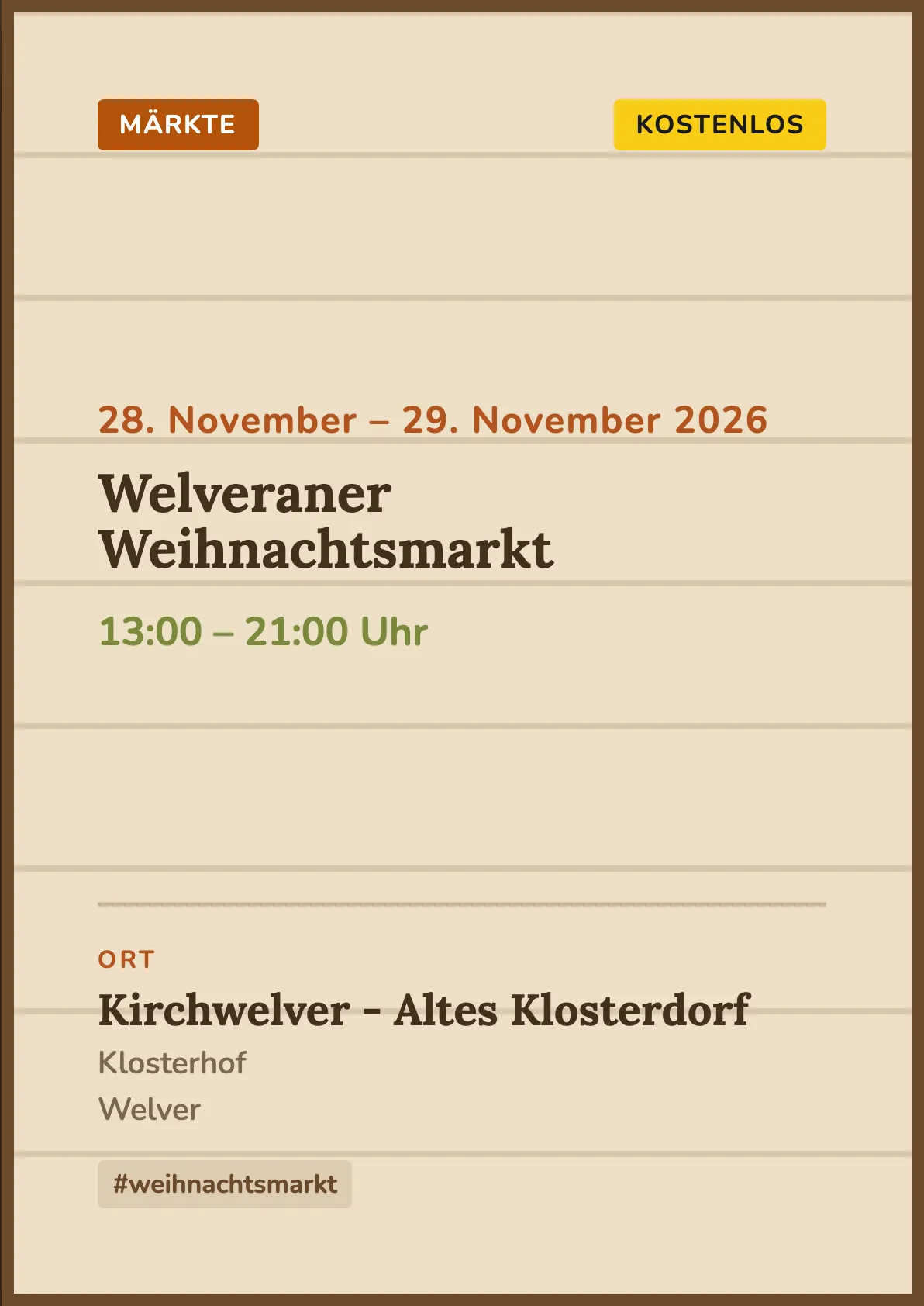 Veranstaltungsflyer