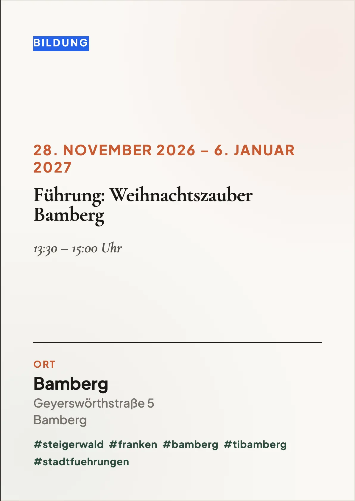 Veranstaltungsflyer
