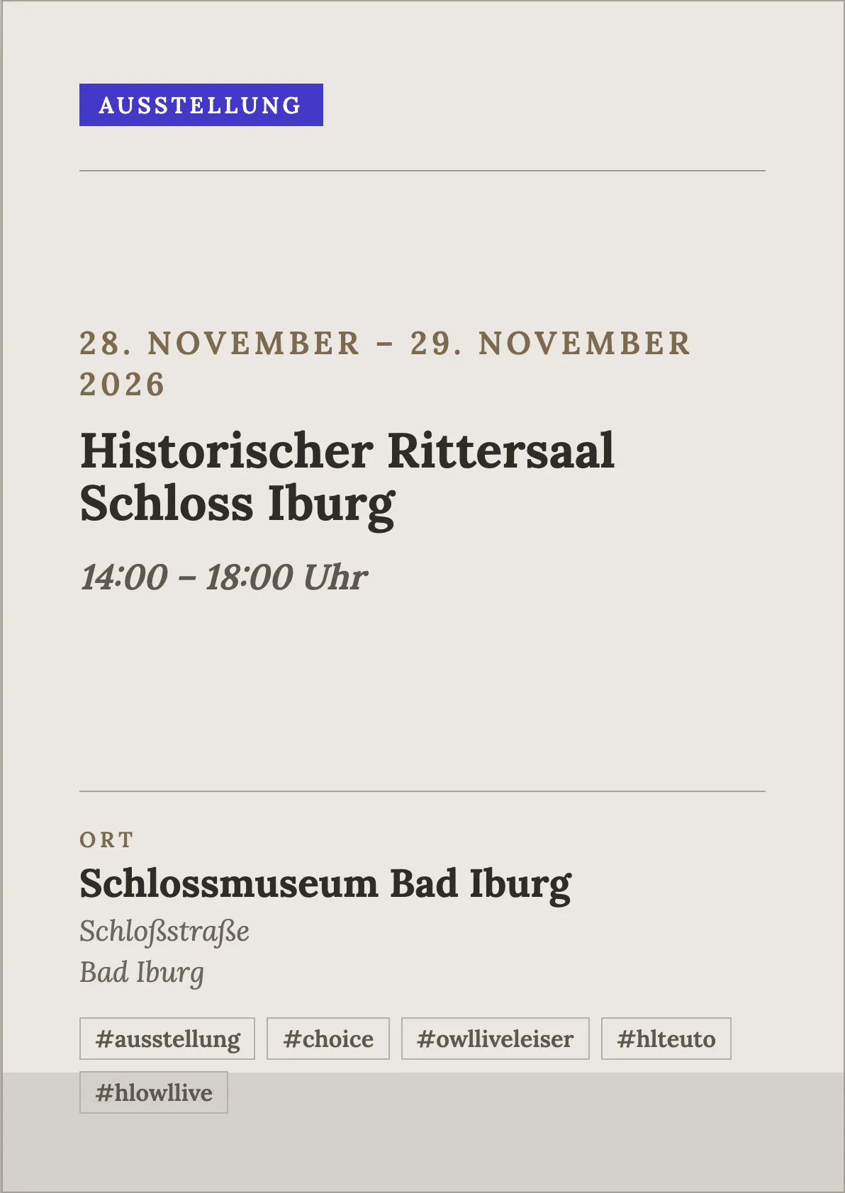 Veranstaltungsflyer