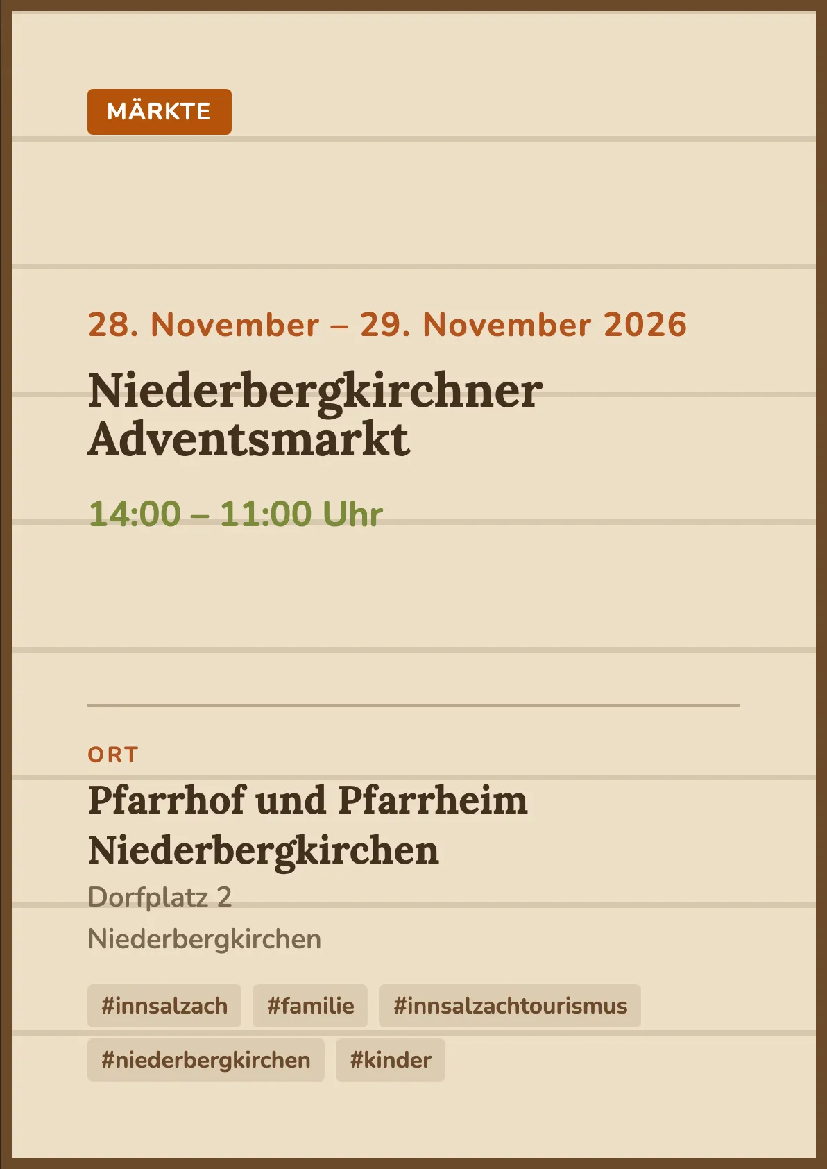 Veranstaltungsflyer