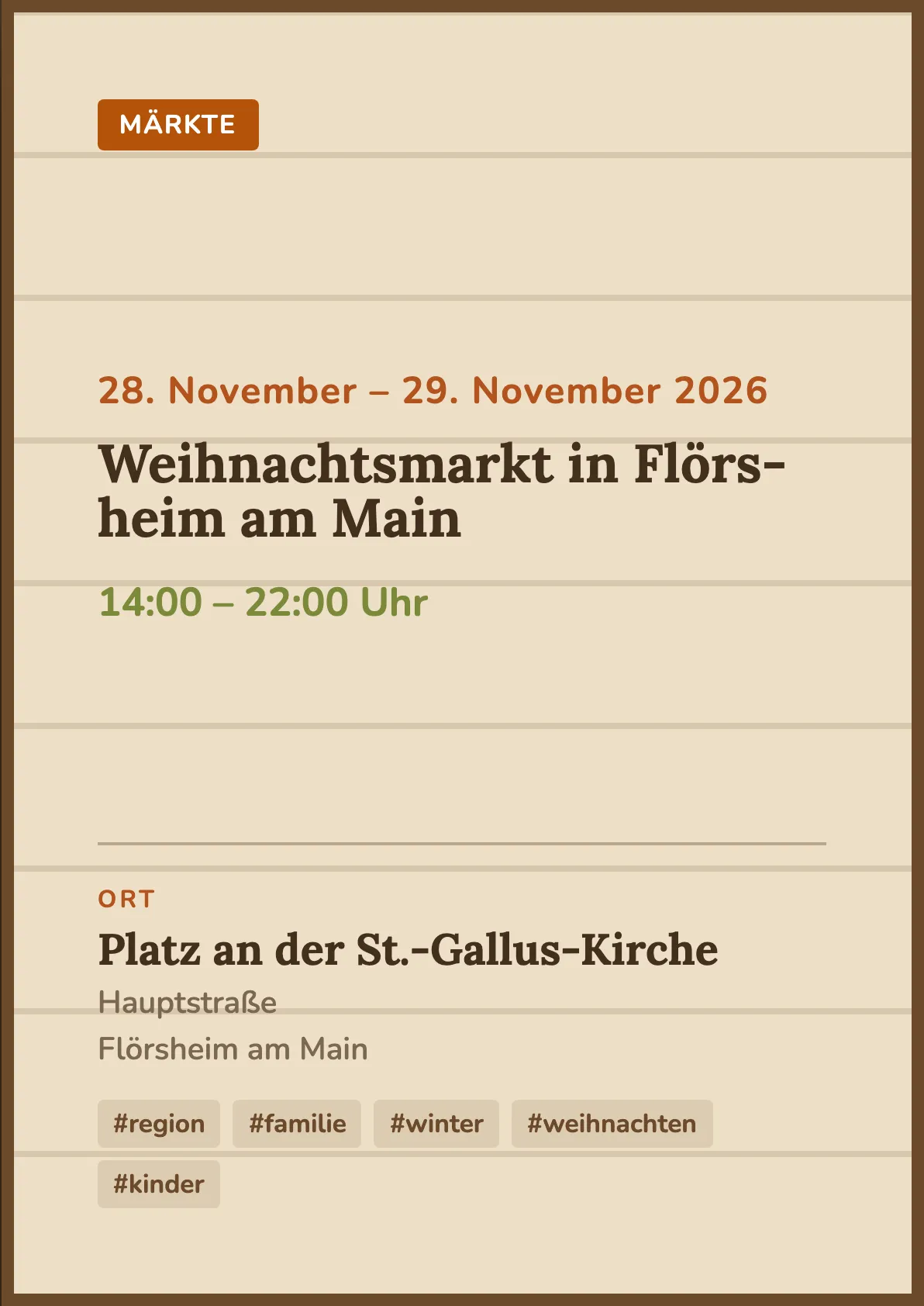 Veranstaltungsflyer