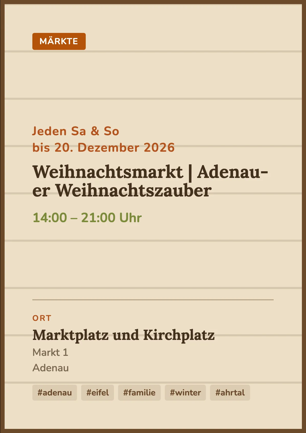 Veranstaltungsflyer