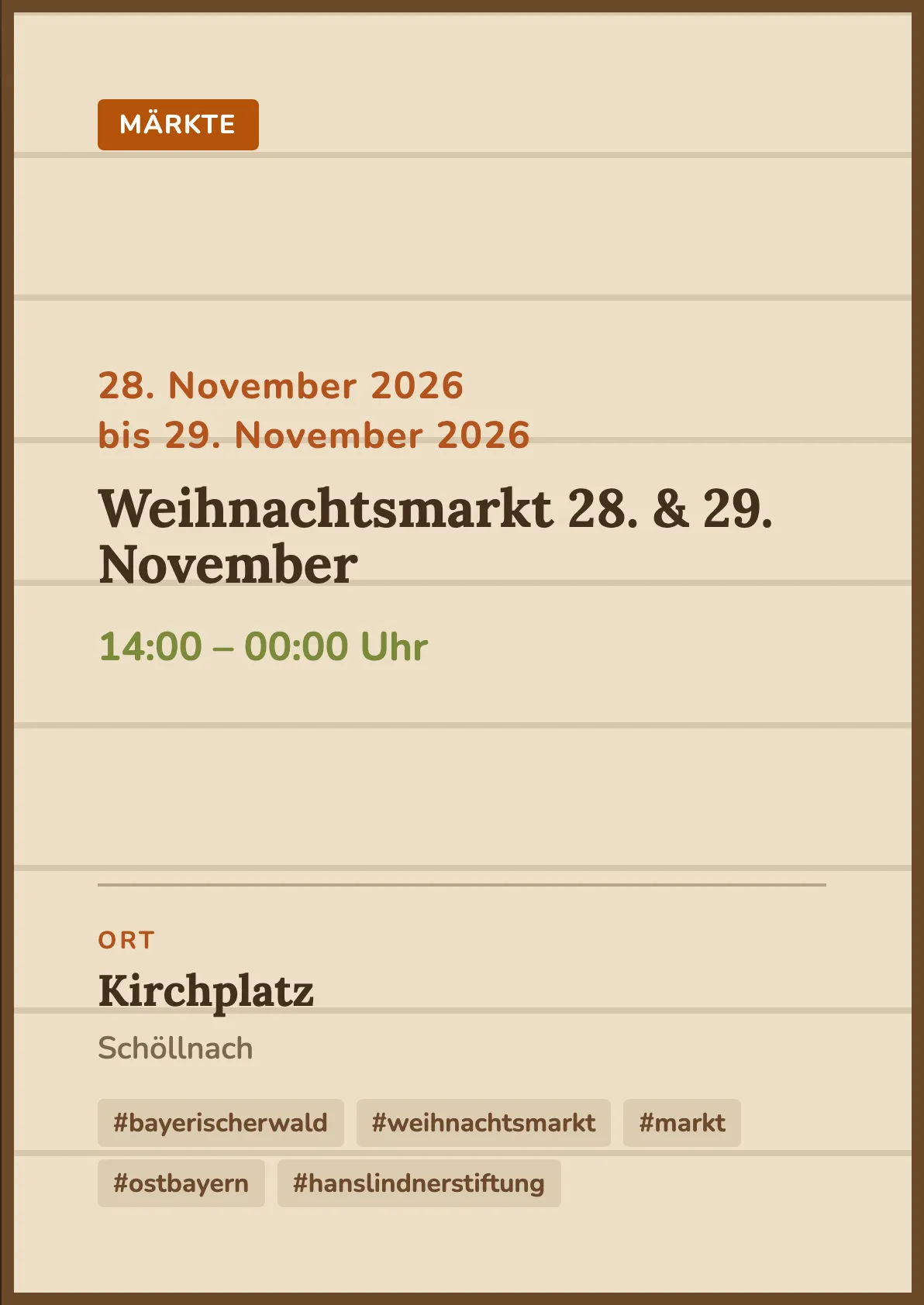 Veranstaltungsflyer