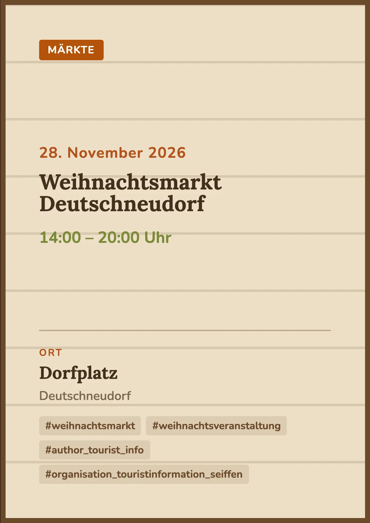 Veranstaltungsflyer
