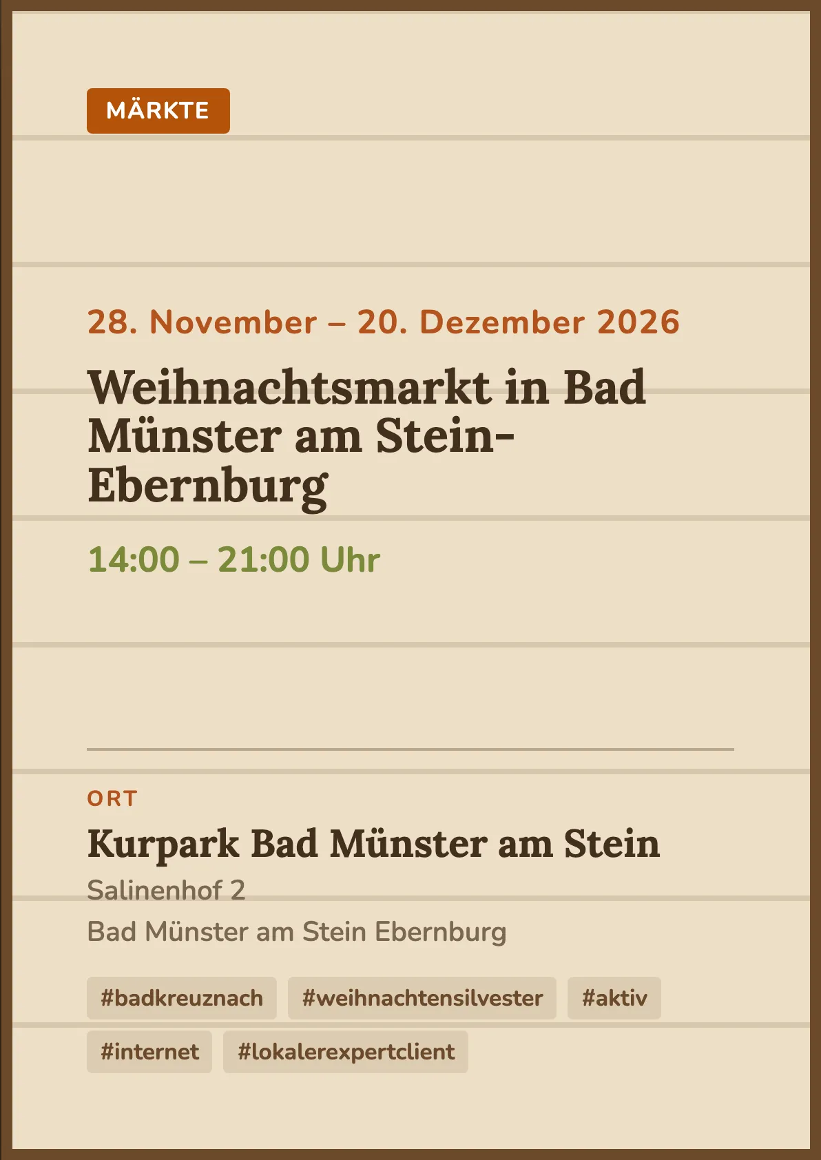 Veranstaltungsflyer